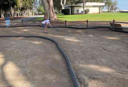 Tyler watering the track at El Nido RC Track